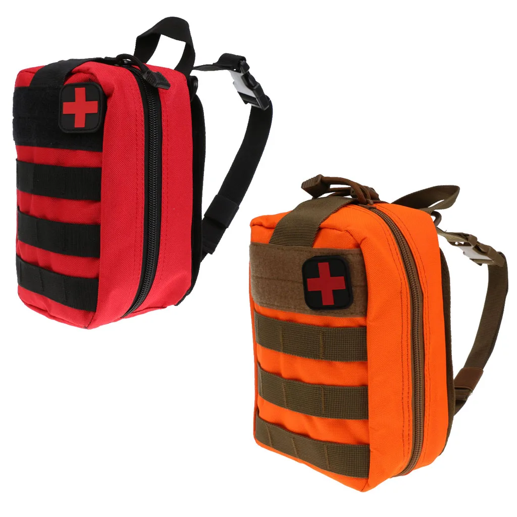 

2 Pieces/Set Multipurpose Accessories EMT Pouch Medic Paramedic First Aid MOLLE IFAK Utility Pouch with Red Cross Patch