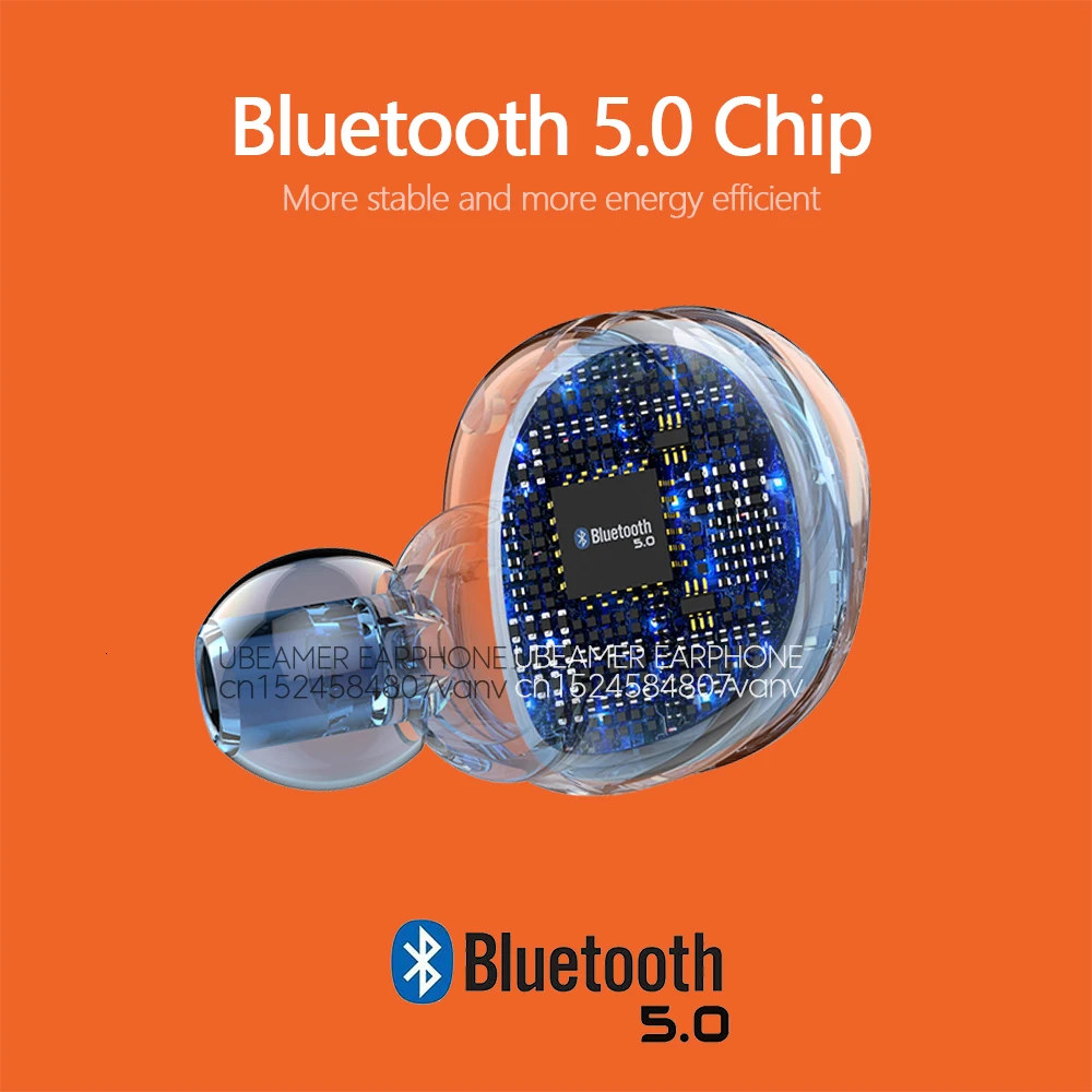 Ubeamer X6 V5.0 Bluetooth наушники TWS настоящая Беспроводная выносливая водонепроницаемая Спортивная игровая гарнитура для мобильных телефонов