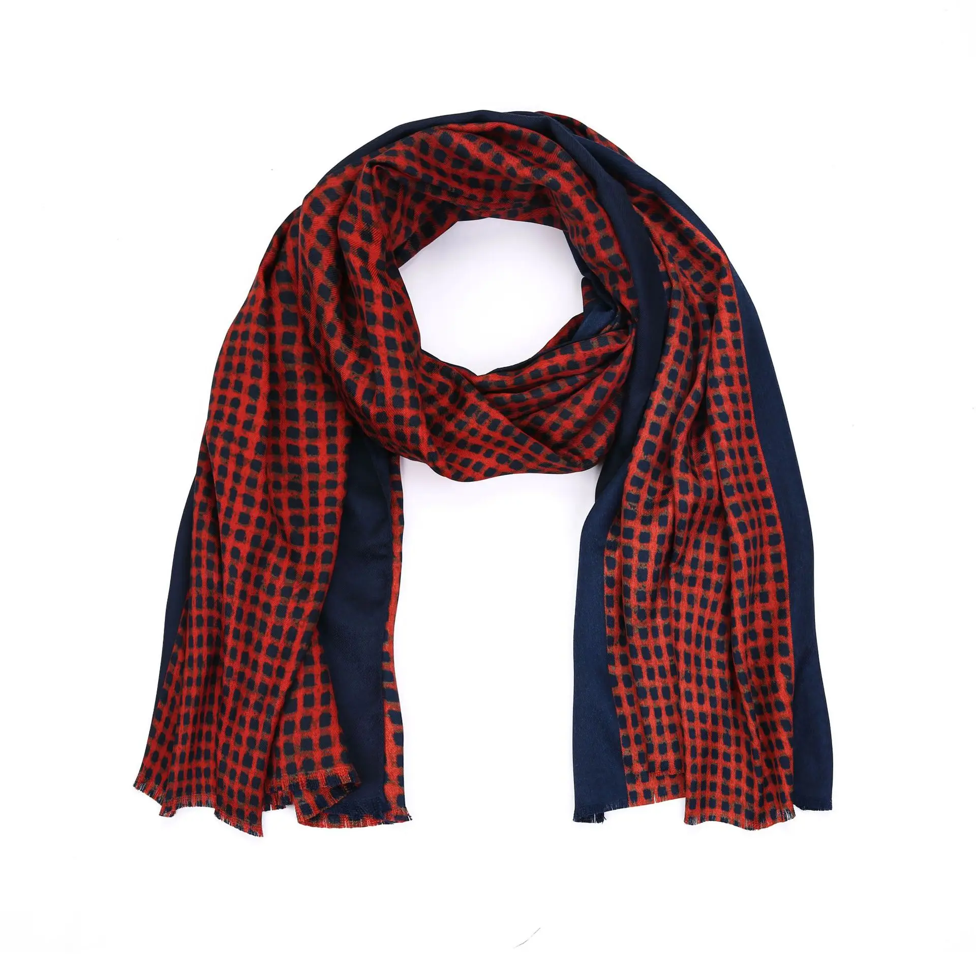 

New Style Autumn And Winter New Style Square Plaid Pull Shall Long Models in Europe And America WOMEN'S Scarf