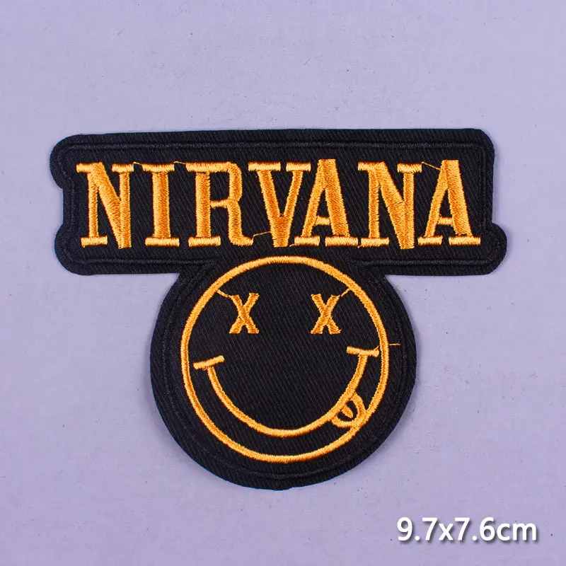 Необычные вещи патч, вышитые патчи для одежды Грут наклейки Nirvana Письмо Патчи для одежды ткань Гарри Патчи DIY - Цвет: P0017