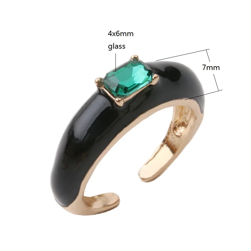 Y2K Open Colorful Candy Rings for Women adjustable Gold Color Drip Metal Finger Matching Ring Trendy Party Jewelry,womens ring