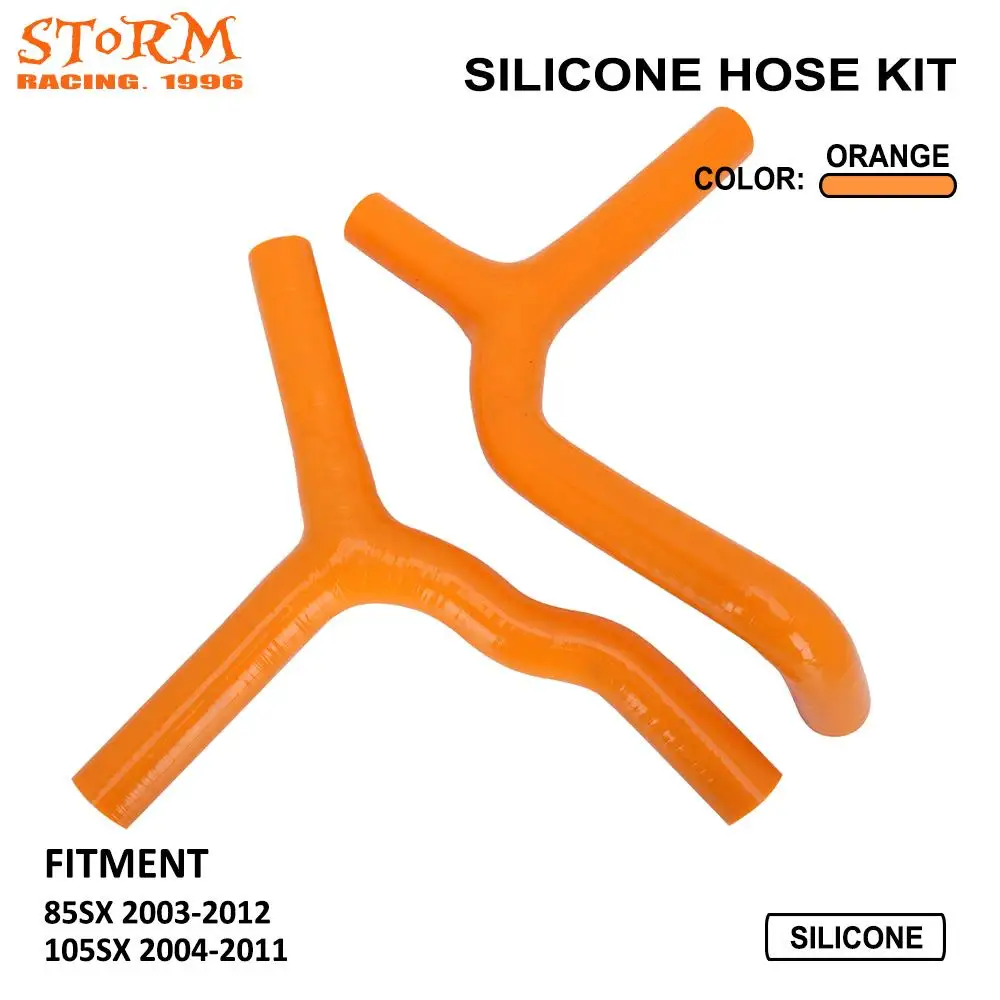Moto Bike Orange Silicone Radiator Heater Coolant Water Hose For KTM SX85 03 04 05 06 07 08 09 10 SX105 2007 2008 2009 2010 2011 |