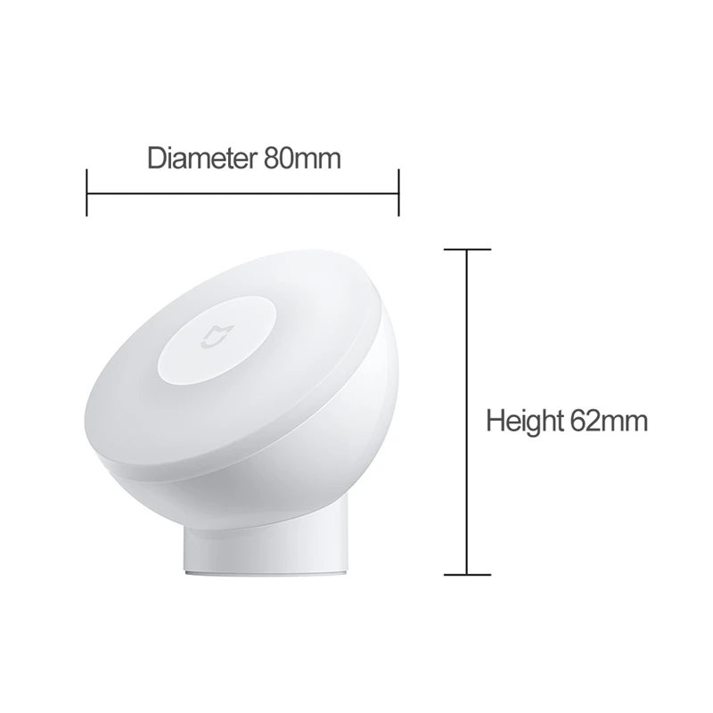 Обновленная версия Xiaomi Mijia ночник светодиодный индукционный 360 Вращающийся Регулируемый инфракрасный умный датчик движения с магнитной основой