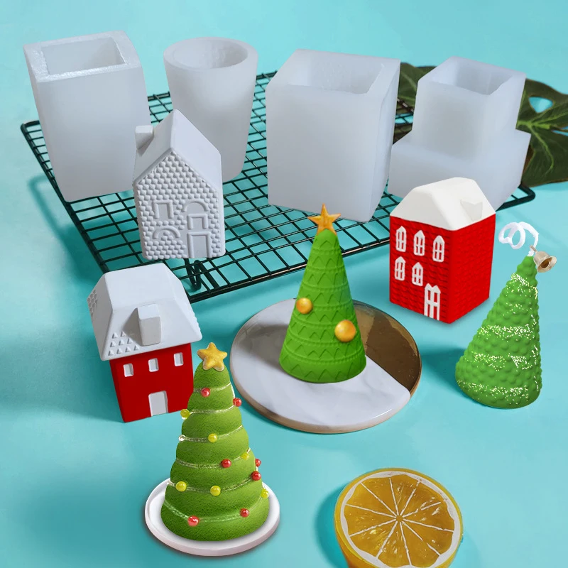Рождественская силиконовая форма Igloo Mousse для торта дерево Сделай Сам гипс свеча