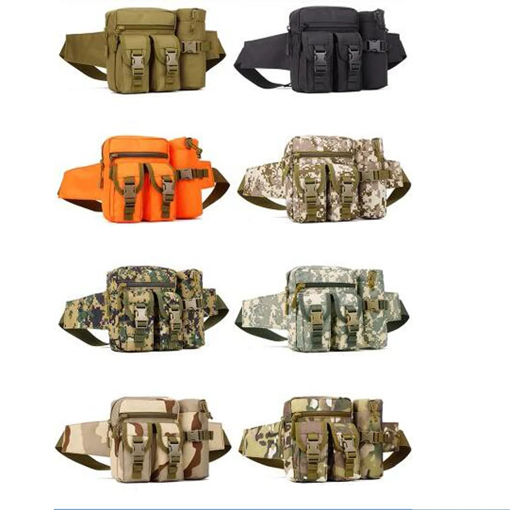 Outdoor Bags Outdoor Camo Gear Waist Fanny Pack Mens Tactical Hunt Camp Hiking Bottle Bag 