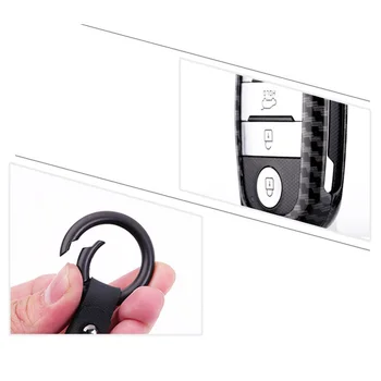 

Keychain Car Key Case Cover For Kia Picanto Forte K2K3K4K5 Zinc alloy Carbon fiber black Replacement Useful