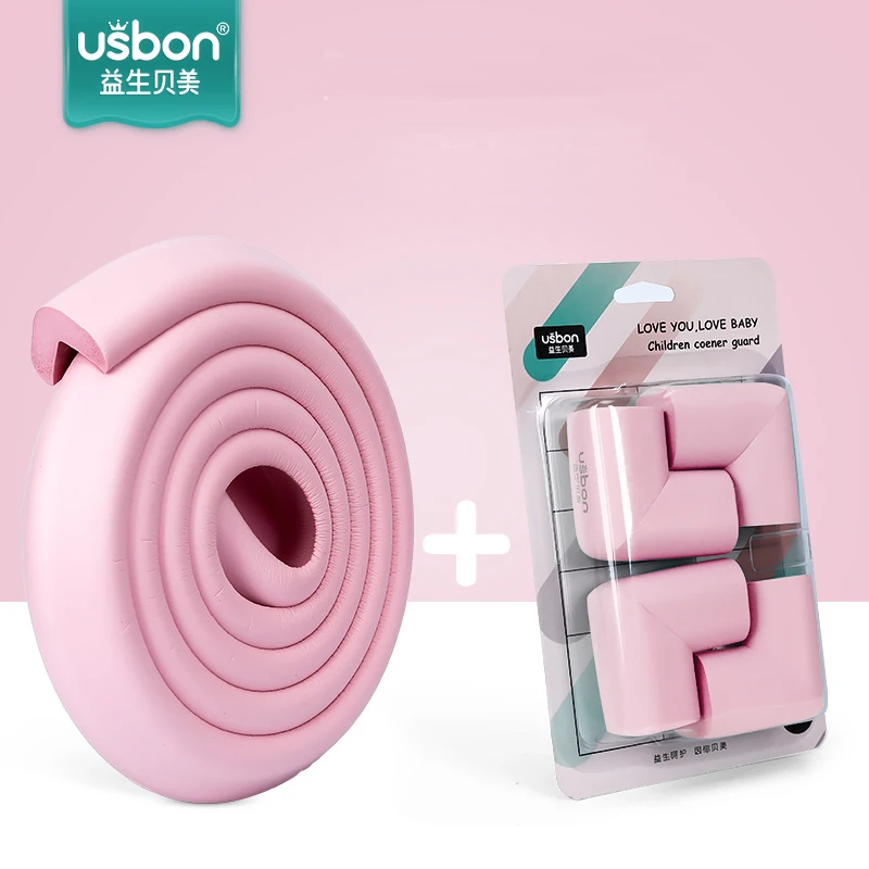 

Usbon 2PC 2M Baby Safety Table Desk Edge Guard Strip Home Cushion Guard Strip Safe Protection Children Bar Strip Soft Thicken