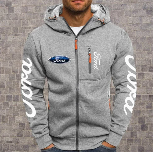 Sudaderas con capucha para hombre, diseño de logotipo de Ford Mustang, HipHop informal, forro polar negro, con cremallera, Tops y chaqueta, novedad de 2020