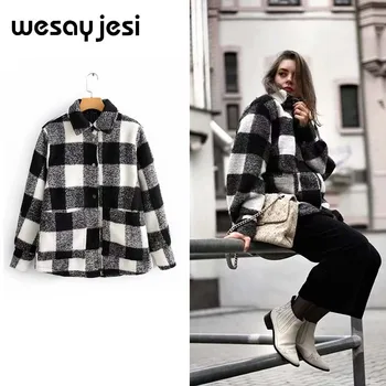 

Women Jackets 2020 New Autumn Winter Women's Lattice Blouse Jackets Basic Fashion Windbreaker Outwear Bomber Women Coat