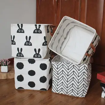

Dirty Clothes Basket 33*33CM Cloth Storage Basket Toys Organization Towels Practical Laundry Basket Square Household