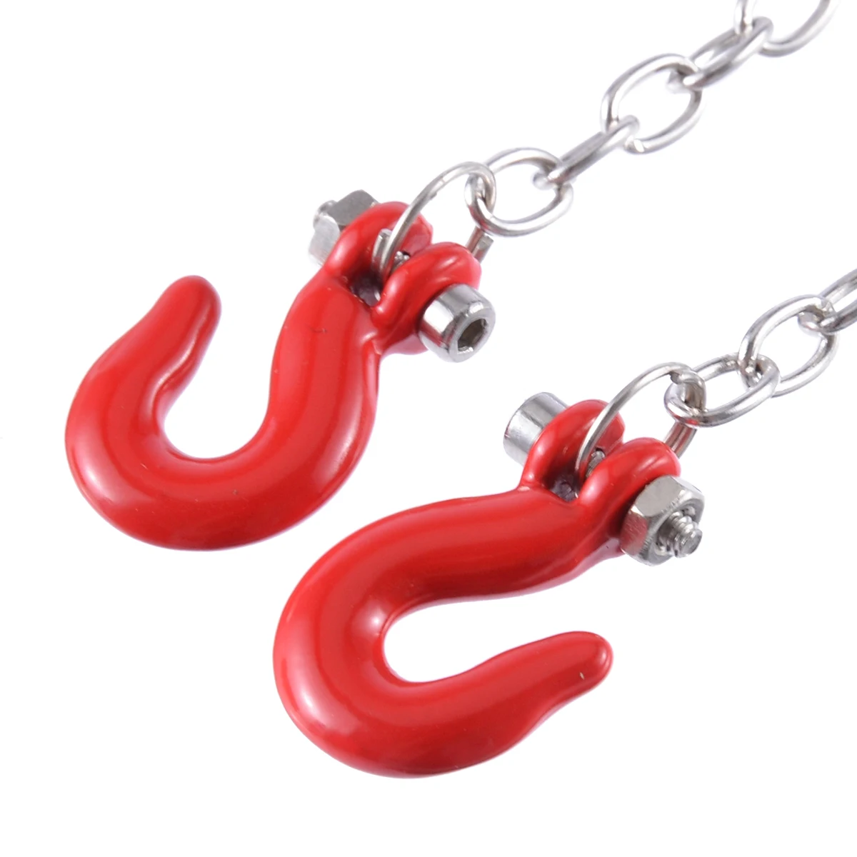 New Arrival 1 pc RC Car Metal Tow Hook Chain Decoration For 1:10 RC Crawler Climbing Truck Remote Control Car Accessories