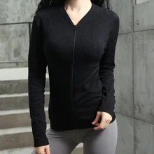 Одежда для фитнеса Женская тонкая спортивная футболка с длинными рукавами красная быстросохнущая верхняя одежда для йоги