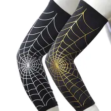 1 шт. налокотник с длинным паутинным принтом, противоскользящая спортивная одежда, эластичный чехол для рук, защита для фитнеса, доступ к спортивной одежде