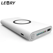 LEORY 8000mAH power Bank чехол интеллектуальный Индикатор светильник Беспроводная Быстрая зарядка для iPhone 11 PRO XR huawei mate 30 Pro Xiaomi Mi9