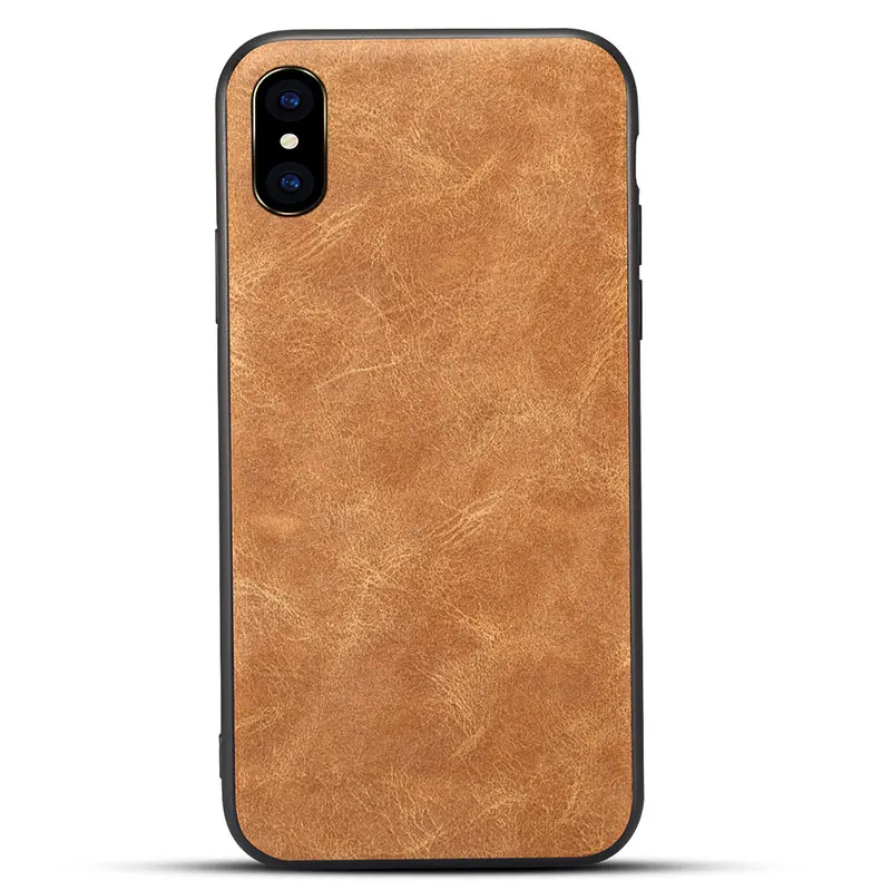 Роскошный кожаный мягкий чехол из искусственной кожи для iphone 7, 8, 6, 6s Plus, X, полный Чехол для iphone XS, XR, XS MAX, 11 Pro, MAX, противоударный чехол-бампер - Цвет: Brown