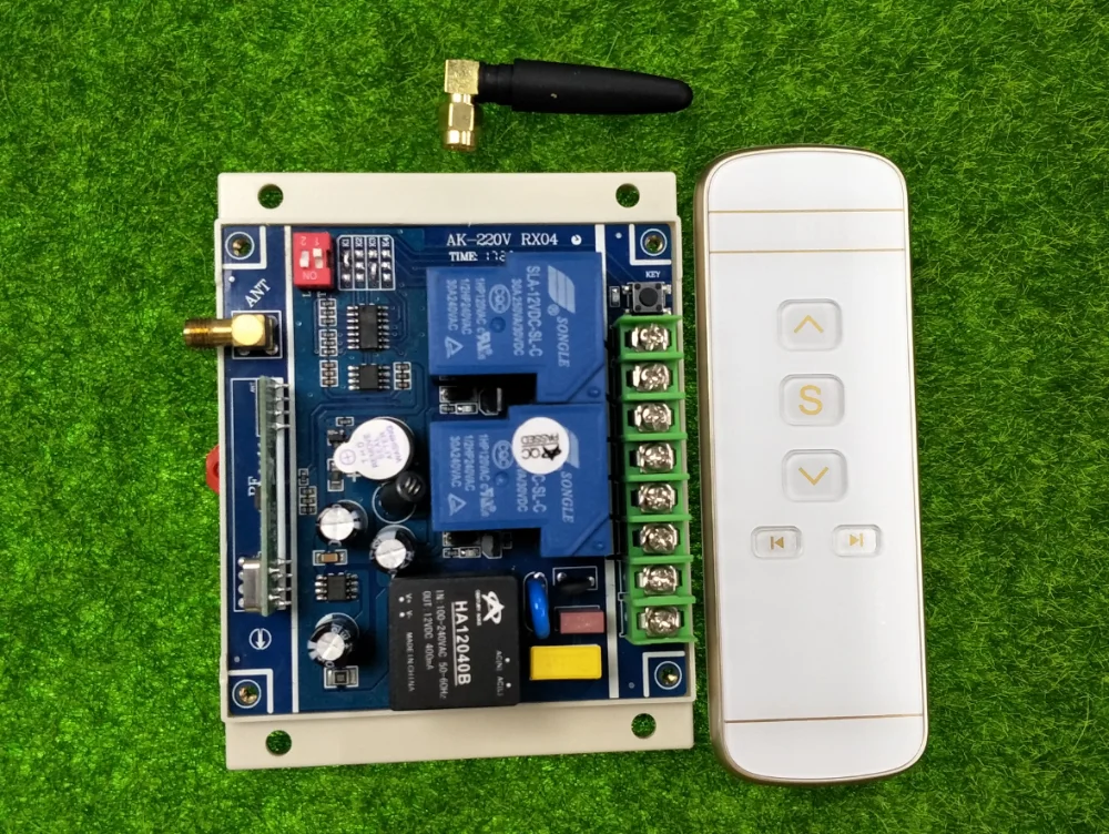 433mhz AC 110V 220V 2 CH RF беспроводной пульт дистанционного управления 30A реле для гаражных дверей/двигателя/проекционного экрана/жалюзи