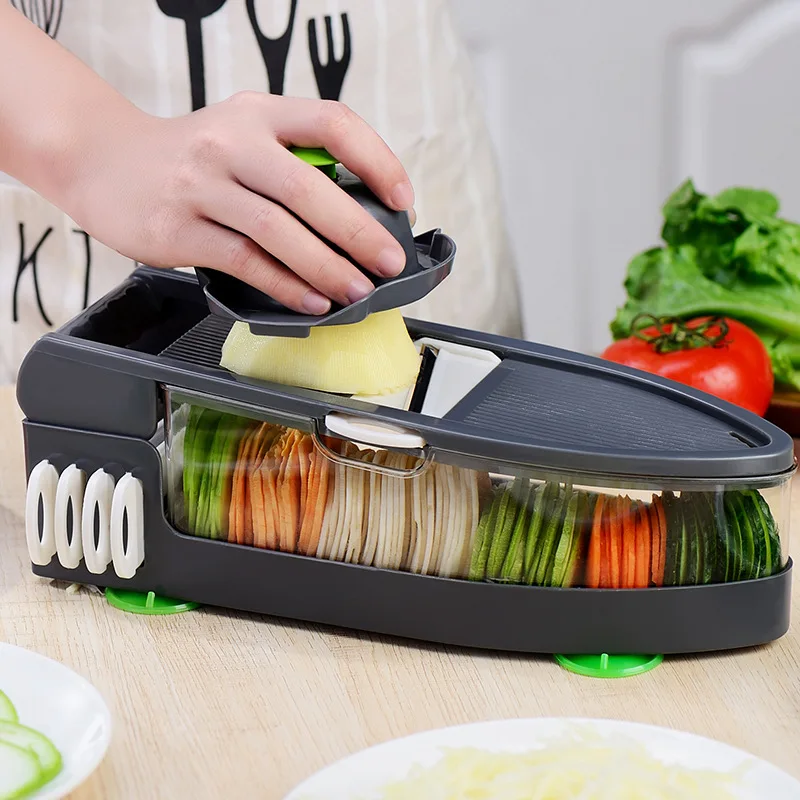 

Vegetable Slicer Grater Shredder Manual Thick Storage Box Carrot Potatoes Cucumber Shredded Cutter Household Kitchen Tool