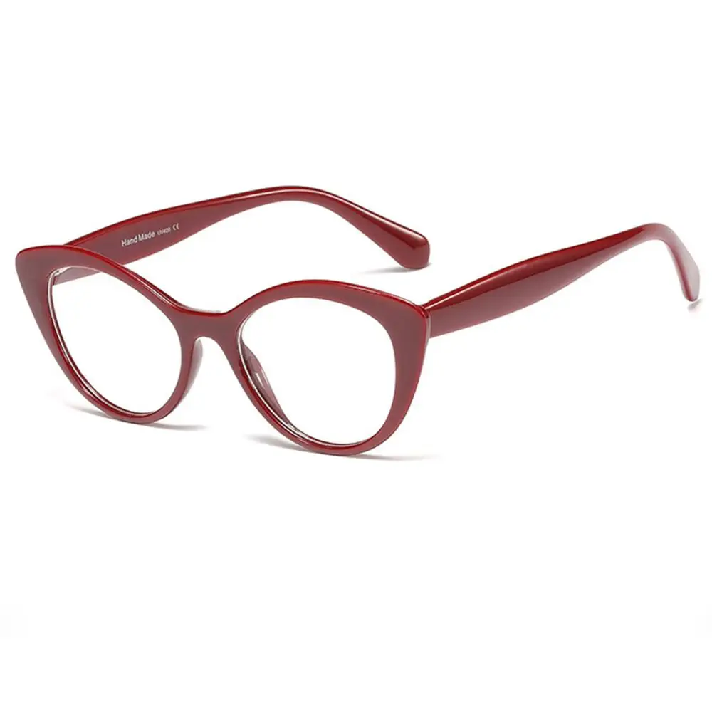 Belmon кошачий глаз очки оправа женские очки для работы за компьютером рецептурная оптика для женщин очки с прозрачными линзами оправа 95179 - Цвет оправы: 95179 red
