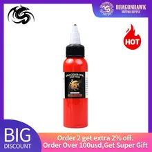 Чернила для тату dragonhawk 1-PACK Красный и черный цвет набор 2 унции бутылки цвет чернила пигмент