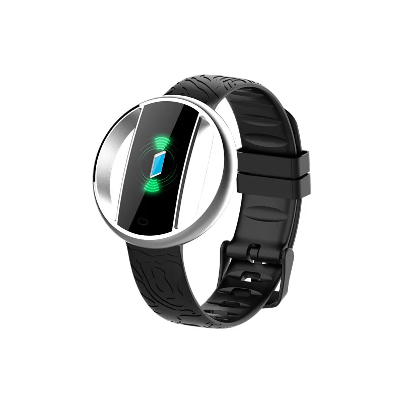 E99 пара Смарт-часы IP67 водонепроницаемые несколько спортивные часы с циферблатом Bluetooth пульсометр кровяное давление кислородный мониторинг сна - Цвет: Silicone Silver