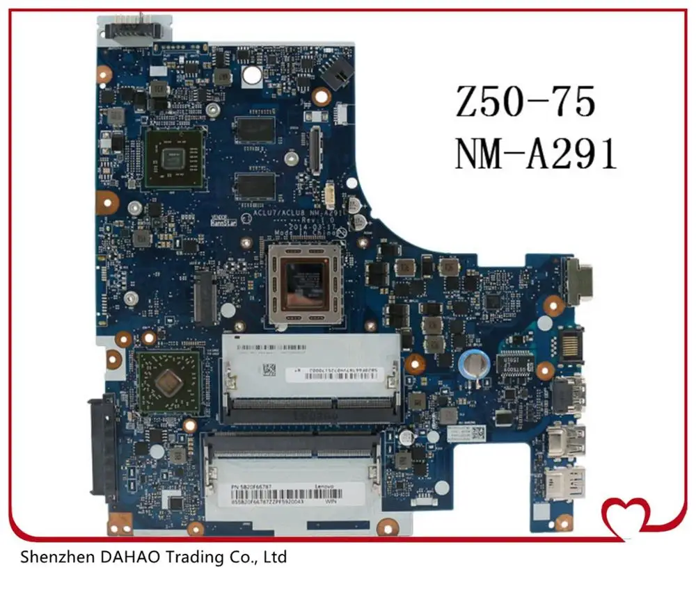 Оригинальная материнская плата для ноутбука Lenovo ideapad G50-75M Z50-75 G50-75 ACLU7/ACLU8 NM-A291 с