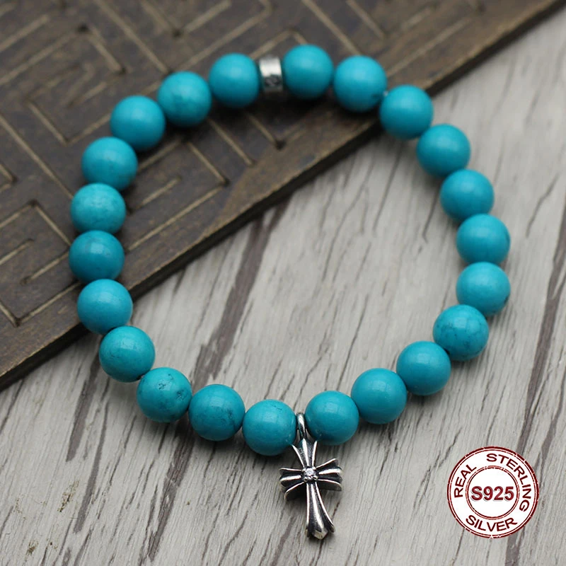 

S925 Sterling Silver Handle cross Personality retro couple models Classic punk style Send a gift to love 2018 new hot