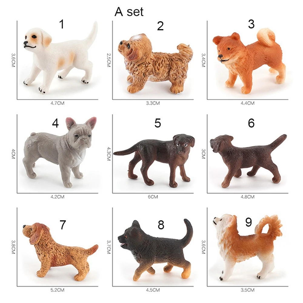 Simulation Mini Hound Pet Dog Miniature Figurine Animal Model Figures Children Educational Toys Home Fairy Garden Decoration 1Pc