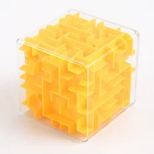 Transparent 3D Maze Cube Game 8*8*8cm Six-sided Puzzle Speed Cube Rolling Ball Game Develop Intelligence for Children Board Game