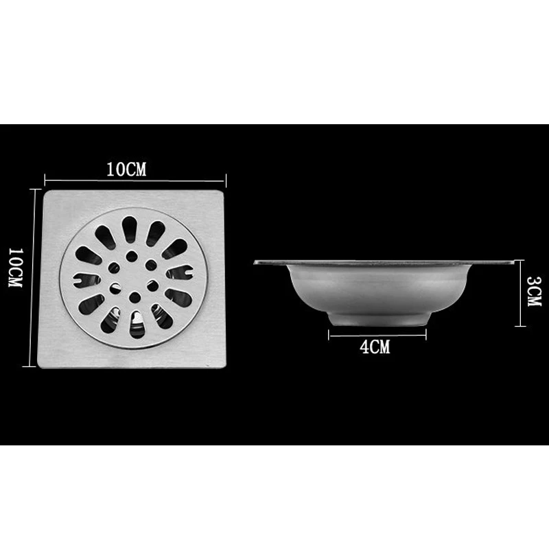 Квадратный сток в полу из нержавеющей стали отходов решетки Ванная комната Душ слив ванная, туалет, кухня Балкон отходов слива