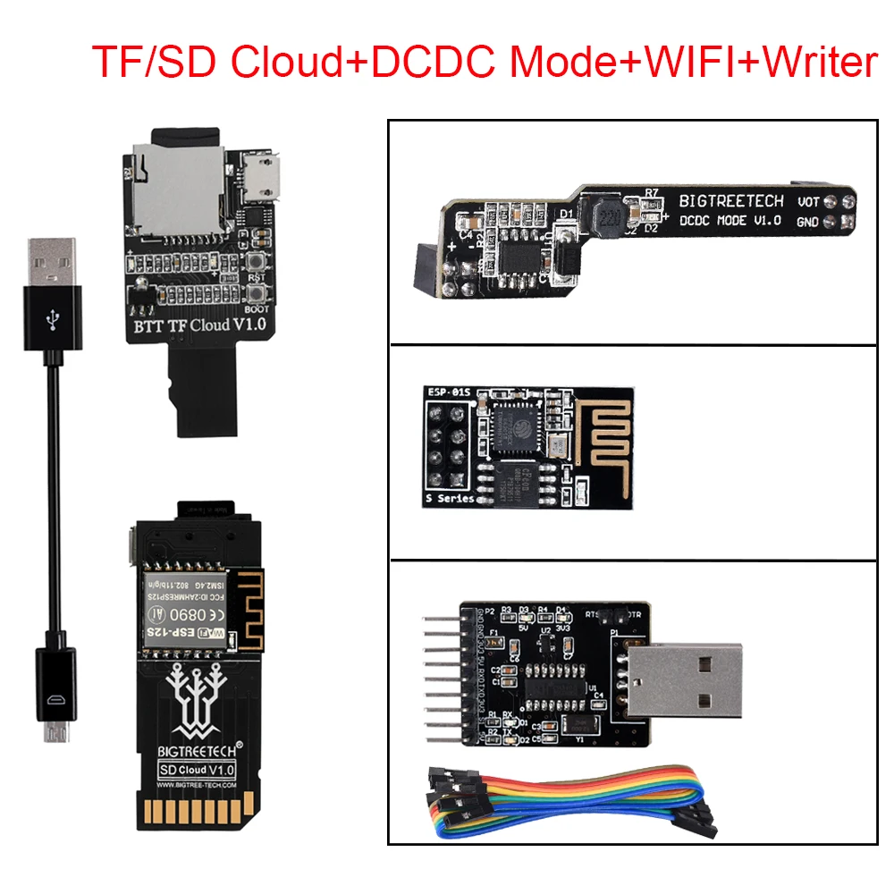 

BIGTREETECH Module TF Cloud/SD Cloud+DCDC Mode+BTT Writer+ESP-01S WIFI Module 3D Printer Parts For SKR V1.4/V1.4 Turbo Ender 3/5