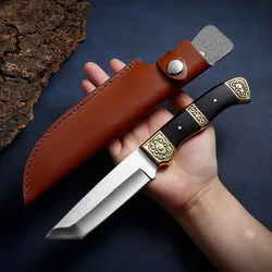 Couteau de collecte en acier froid, couteau d'auto défense Portable d'extérieur, outils de coupe de l'armée de terrain, couteau de chasse de haute dureté 