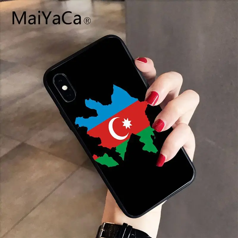 Чехол MaiYaCa azerana buta flag из ТПУ для iPhone X XS MAX 6 6s 7 7plus 8 8Plus 5 5S SE XR 10