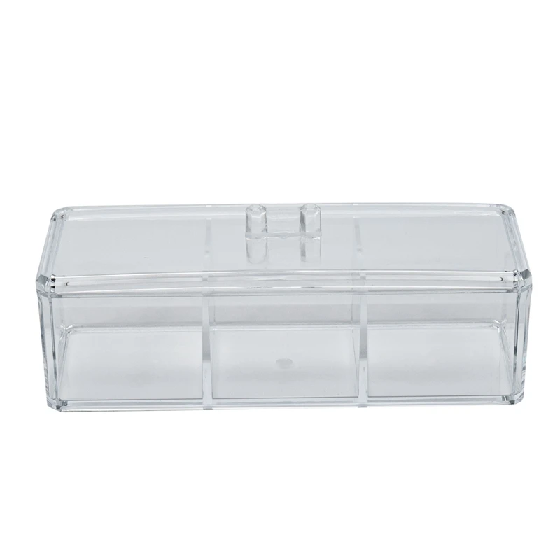 

Transparent Clear Acrylic Organizer Holder Cotton Swab Box Makeup Pads Storage Box Desktop Organizer Jewelry Case for Cosmetic