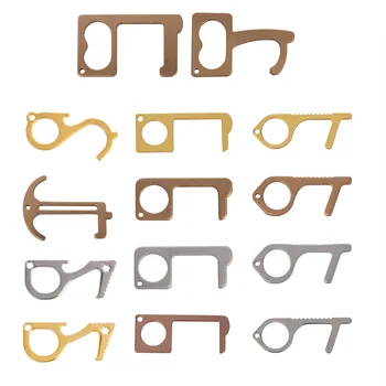 

3 pcs Contactless Hands Free Door Opener Tool Keychain Key Door Opener