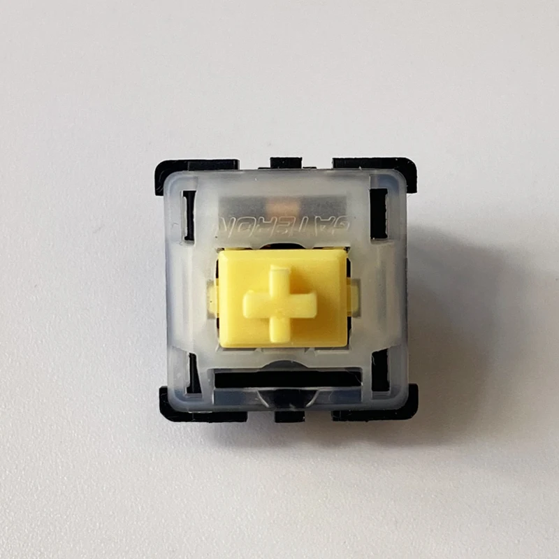 Gateron-interruptor Amarelo Leitoso Acessórios Teclado Mecânico Interruptor do Jogo Sensação Linear 50g 5pin - Imagem 4