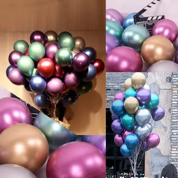 

100 Pcs Metallic Balloons, Multicolor Chrome Balloons Helium Shiny Balloons Party Decoration Birthday Party Graduation Wedding