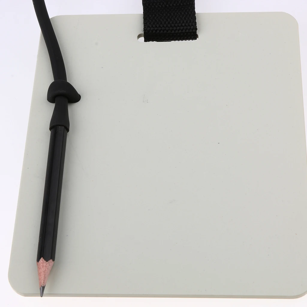 Scuba Dive Underwater Notes Writing Slate W/Pencil & Swivel Clip 15.4x12.7cm