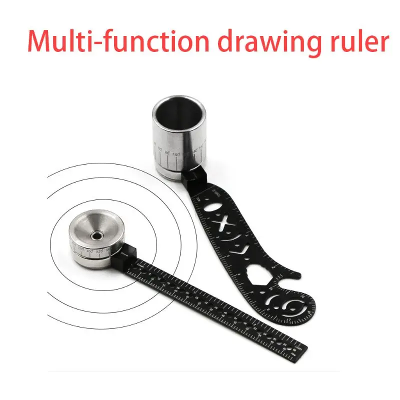 

Drawing Compasses Tool Mini Curved Metallic Ruler Compass Versatile Utensil