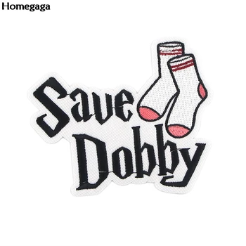 

20pcs/set Homegaga Cartoon Saue Dobby Embroidered Patches Socks Patch Sticker Iron On Patch Jacket T-shirt Badge Appliques D2582