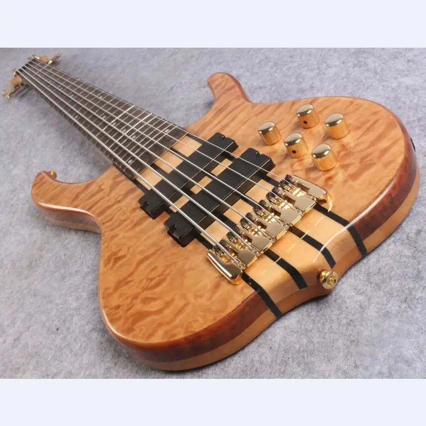 6 струн Smith bass custom KSG 9 В батарея пикапы 5 шт. Шея Бесплатная доставка бас все золотые