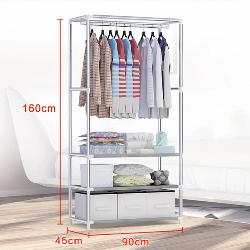 Bedroom Multipurpose Fold Portable Oxford Cloth Home Furniture Wardrobe Cats Storage Metal Shelf Organizer Cabinet Dustproof Bedroom Multipurpose Fold Portable Oxford Cloth Home Furniture Wardrobe Cats Storage Metal Shelf Organizer Cabinet Dustproof
