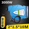 10M Automatic Retractable Power Cable Reel Wire Telescopic 1.5MM2 Cable Drum Electric Cable Reel Power Supply Hose Reel 3000W ► Photo 2/4