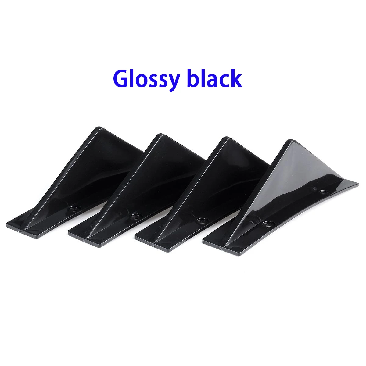4pcs Car Rear Bumper Lip Diffuser Shark Fins Spoiler For AUDI a4 b8 8k For Civic Sedan 4Dr-Carbon Fiber Loo