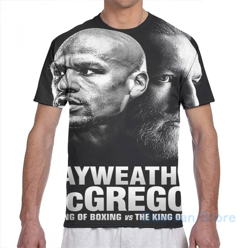 Мужская и женская футболка mcgregor vs maywell модная со сплошным принтом для мальчиков