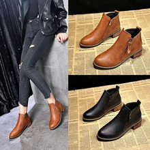 Г. Новые Модные женские ботинки классические зимние ботильоны на молнии зимние замшевые теплые плюшевые женские ботинки на меху осень-зима, обувь 35-40