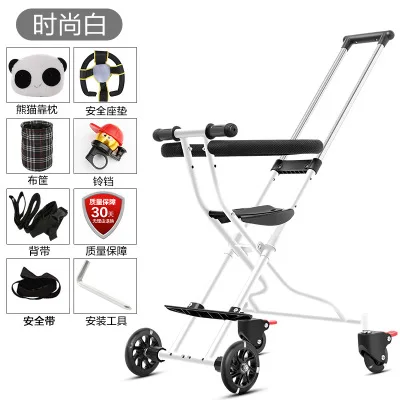 Ультра Легкая портативная детская коляска для путешествий, трехколесная коляска из углеродистой стали, ручная коляска, детская прогулочная коляска - Цвет: D