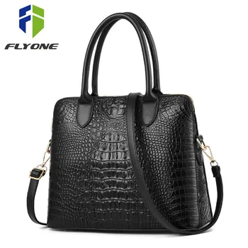 

Crocodile Leather Women Handbags Lady Over Shoulder Bag Luxury Designer Female Crossbody Messenger Totes Bolsa Feminina 2019 New