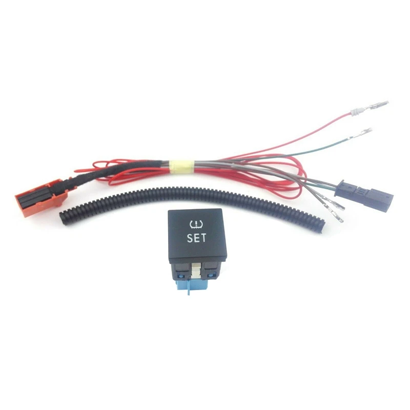 

TPMS Tire Tyre Pressure Monitoring Warning Switch Button + Wire Harness 56D927121 for Passatten Golf 6