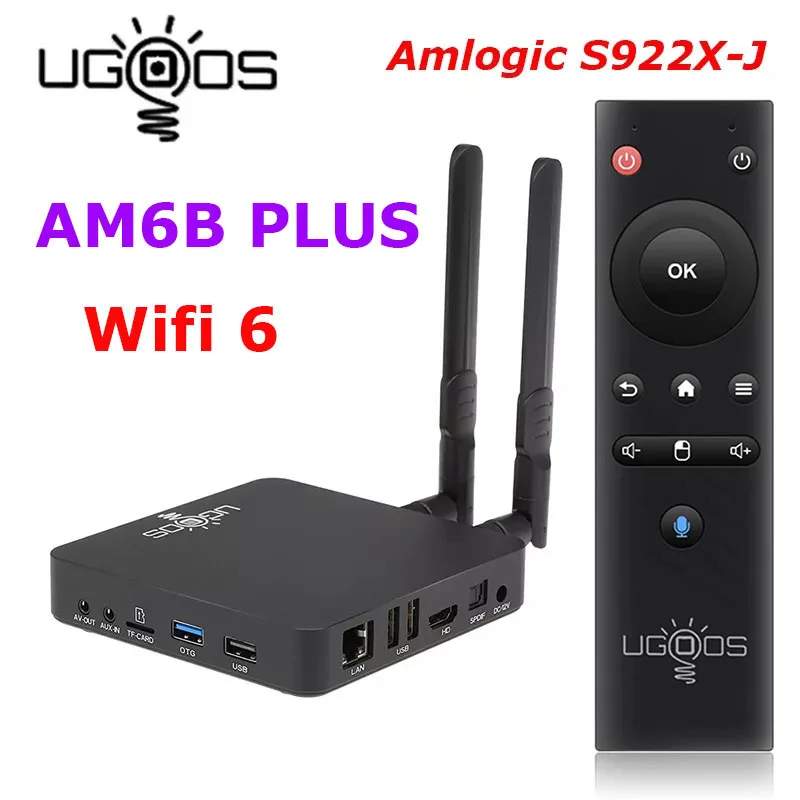 UGOOS AM6B Plus TV BOX Amlogic S922X-J Android 9.0 DDR4 4GB RAM