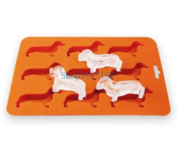 

50pcs 9 Cavity Silicone Dachshund Puppy Ice Cube Chocolate Cookie Mold DIY Home Ice Tray Kitchenware Ice Cube Manufacturing